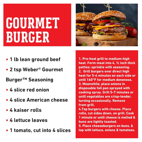 2.75 oz Weber Gourmet Burger Seasoning