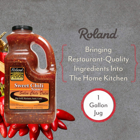 1 Pack 1 Roland Foods Fusion Solutions Sweet Chili Sauce, Specialty Imported Food, Gallon Bottle