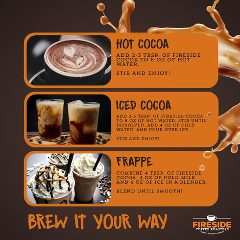 8oz Salted Caramel Cocoa Mix Can by Fireside Coffee Co.