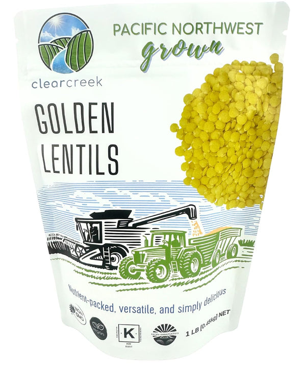 Certified Glyphosate Residue Free Yellow Lentils | 1 LB | Non-GMO |