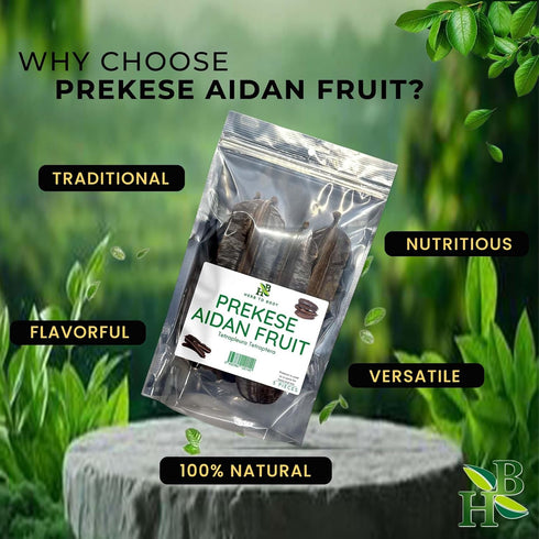 Herb To Body Organic Prekese Aidan Fruit - 5 Whole Pods, Tetrapleura Tetraptera, African Dried Herbs for Tea and