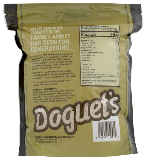 64 Doguet's, Rice White Long Grain Organic, Ounce