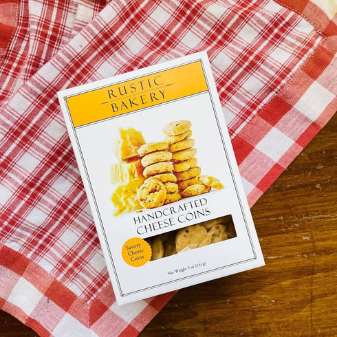 Pack 4 Oz Packs, 16 oz Rustic Bakery Handcrafted Savory Cheese Coins- Made in California, of Four- Box