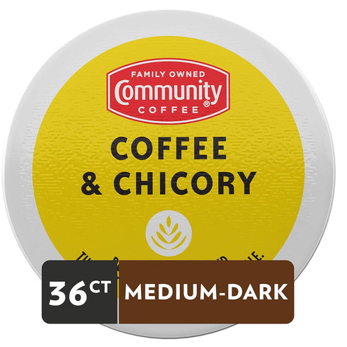 Community 36 Count 2.0 36 Count (Pack 1) Coffee & Chicory Coffee Pods, Compatible with Keurig K-Cup Brewers