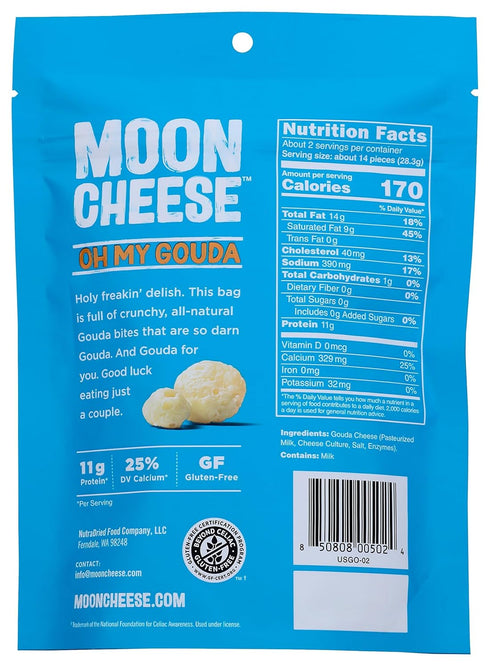 2 OZ MOON CHEESE Gouda Snack