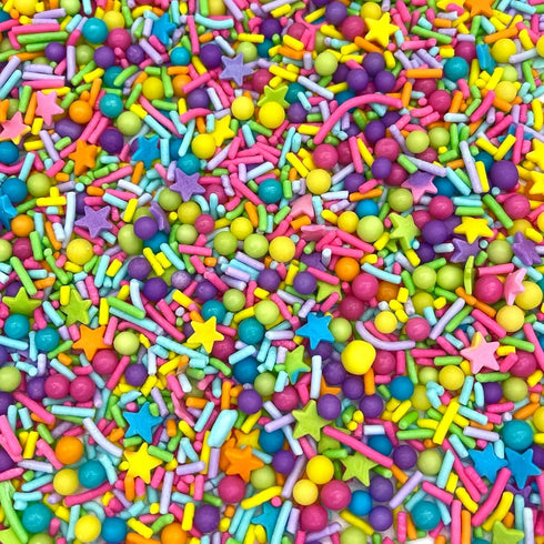 Manvscakes Rainbow Cake Sprinkles - Pink Edible Sprinkles for Valentines, Cookies, Chocolate, Ice Cream