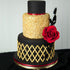 5 inch 1 Count Global Sugar Art Rose Sugar Cake Flowers Jumbo Deep Red, by Chef Alan Tetreault