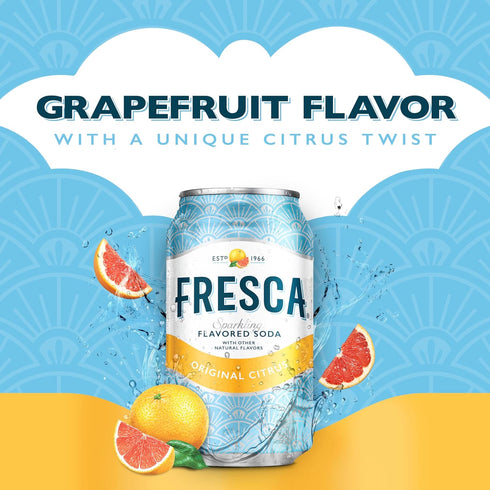 12 (Pack 12) Fresca Citrus Soda, Ounce
