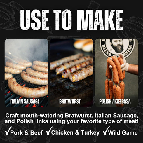 32-35mm 2530 lbs Bearded Butchers Natural Hog Casings Pre-Flushed, Edible Sausage Casing for of Meat Resealable Bag