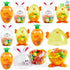 SYNCFUN 12pcs Easter Candy Filled Eggs Shell Carrot, Chick and Bunny Shaped,
