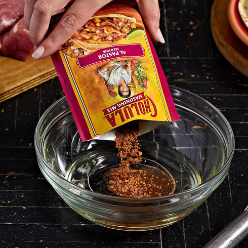 1 oz (Pack 12) Cholula Seasoning Mix, Al Pastor, Medium Heat, For Pork, Chicken, or Steak Tacos, Rice Bowls, Burritos
