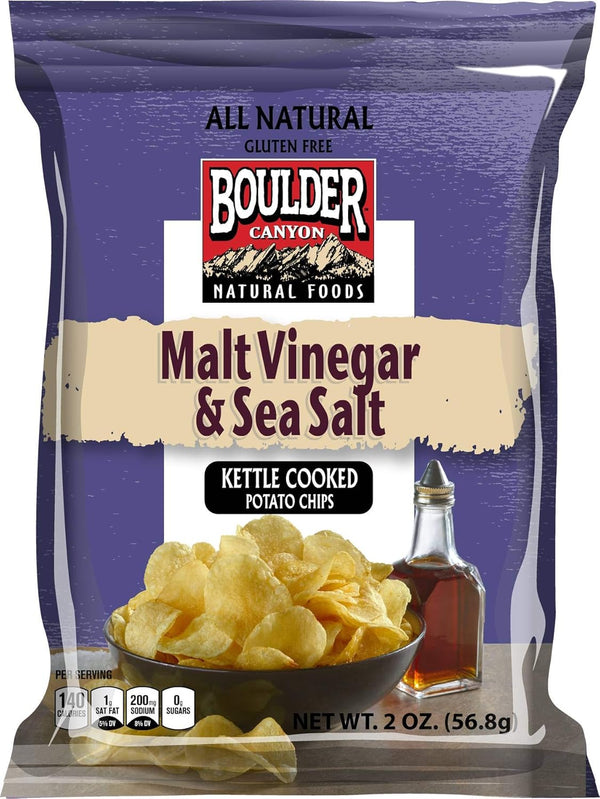 The Inventure Group Boulder Canyon Malt Vinegar and Sea Salt Kettle Cooked Potato Chips -
