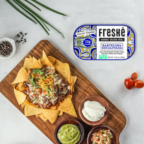 Pack (4 Pack) (4.25oz Fresh Canned Salmon Variety - Mediterranean Style Atlantic Salmon in Olive Oil with Lemon