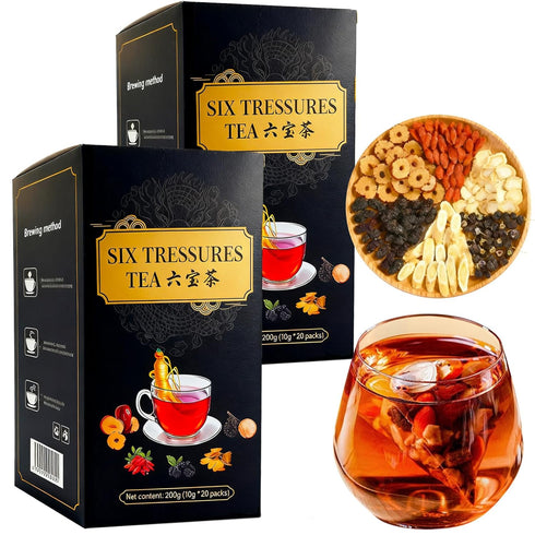 JOGEPEYO Ginseng Five Treasures Tea, Natural Kidney Cleanse & Detox Tea for Adult,