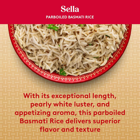 10 lb Royal Chef's Secret Sella Basmati Rice - Authentic Extra Long Grain Parboiled Basmati White Rice - Bag - Perfect