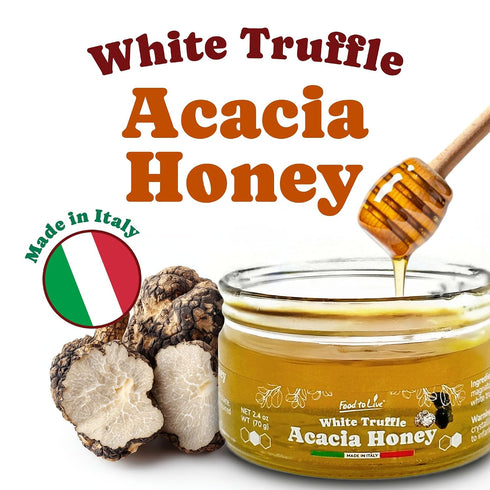 70gr (Pack 1) Food To Live White Truffle Acacia Honey, Gourmet Flavored Honey, Perfect Pairing for Cheese, Poultry