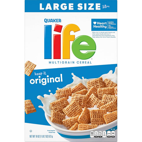 18oz Quaker Life Original Cereal