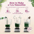 100% 2-Pk, 48oz Smartfruit Harvest Greens + Detox Real Fruit Pure with Kiwi, Cucumber, Kale, Spinach, Lemongrass, Apple