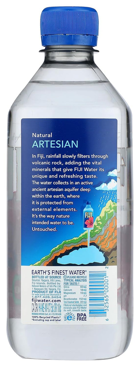 16.9 Oz, 24 Pack Fiji, Water Artesian, Fl