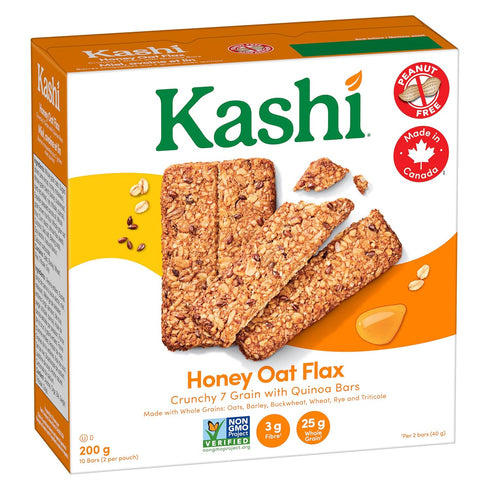 Kashi 7 Grain Honey Oat Flax with Quinoa - 10 Bars, 200g/7.1oz, Canadian