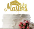 Congrats Masters Cake Topper - Gold Glitter Graduation Decoration for College Graduation Party