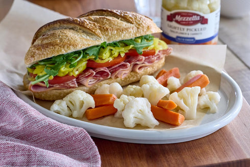 16 Oz Pack 6 Mezzetta Pickled Vegetables Cauliflower and Carrots, Brined for Bold Flavor, Crunchy Vegan Snacks, Non-GMO