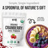 9 oz (255g) Organic Cranberry Juice Powder Wildberry Source Rich in Natural Vitamin C Cold-Pressed & Water-Soluble