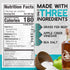 (2 oz, Pack 2) 30 Brooklyn Naked Tender Strips - of Chewy Air Dried Grass Fed Protein Snacks Sugar Free Beef Jerky
