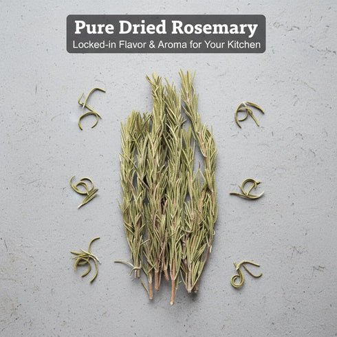 MOCKRAND 1.24oz(35.0g), Dried Whole Rosemary Sprigs, Grade Dried Rosemary Sprigs for Baking & Beverages, Spices