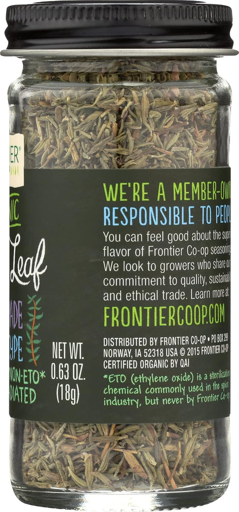 0.8 oz Frontier Herb Organic Whole Thyme Leaf