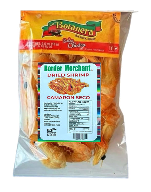 border merchant 1.5oz Pack 6 Camaron Seco Botana | Dried Shrimp Snack | |