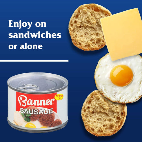 Armour 7g 10.5 oz. Pack 12) Star Sausage, Ready to Eat Canned Sausage, Protein Per Serving, (Bulk