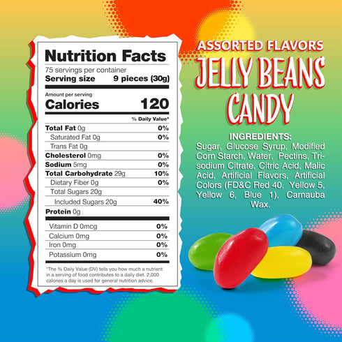 5-Pound Jelly Beans Easter Candy | Bag | Fruit and Licorice Flavors | Classic Chewy Candy for Bufffets and Dessert