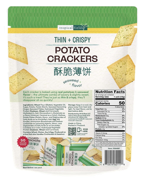 Tropical Fields 17.64oz Potato Crackers Seaweed Flavor