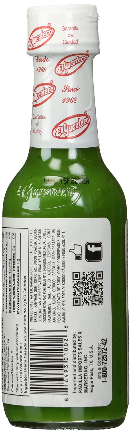 4 oz. El Yucateco Green Chile Habanero Sauce