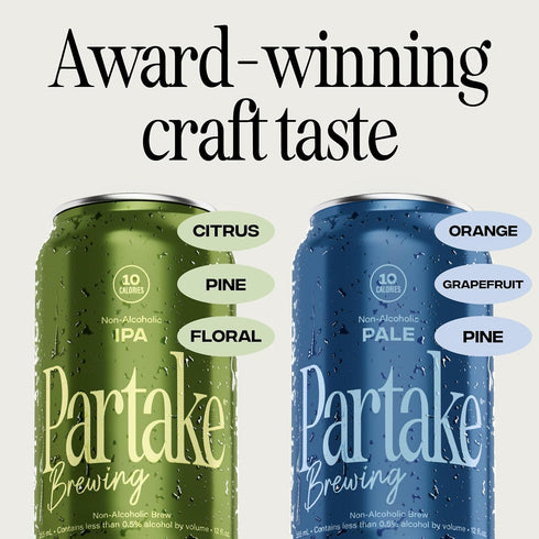 12pk 12 PARTAKE BREWING Non-Alcoholic Variety Cans, FZ