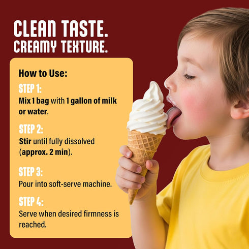 Frozen 4% 2.9 lbs Blentte Soft Serve Ice Cream Mix - Natural Creamy Softserve Powder for Dessert Maker, Homemade