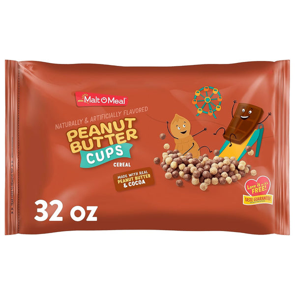 Malt-O-Meal Peanut Butter Cups Breakfast Cereal, Made with Real Cocoa and Peanut