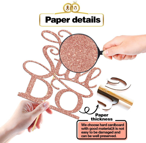Rose Gold Glitter We Still Do Cake Topper, Vow Renewal/Bride Shower/Wedding Anniversary Party Decoration Supplies