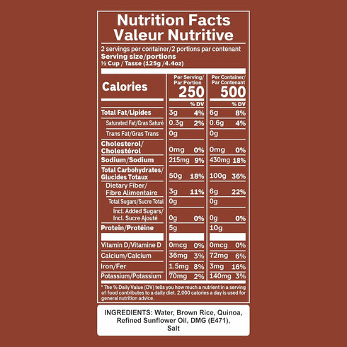 1.5 10g 6g 8.8 oz Pack 6 Eat Regal Brown Rice with Quinoa, Nutty & Wholesome, Always Fluffy, No Clump & No Kneading