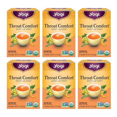 Yogi Tea - Throat Comfort (6 Pack) - Soothes the Throat with