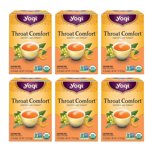 Yogi Tea - Throat Comfort (6 Pack) - Soothes the Throat with