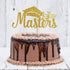 Congrats Masters Cake Topper - Gold Glitter Graduation Decoration for College Graduation Party
