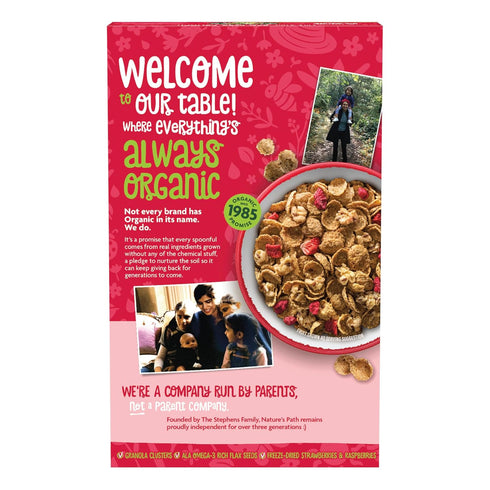 10.6 oz (Pack 1), Nature's Path Organic Flax Plus Red Berry Crunch Cereal, of Non-GMO