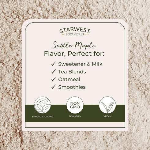 1 lb Starwest Botanicals Organic Slippery Elm Bark Powder - Traditional Herb for Tea & Recipes, Enjoy with Milk