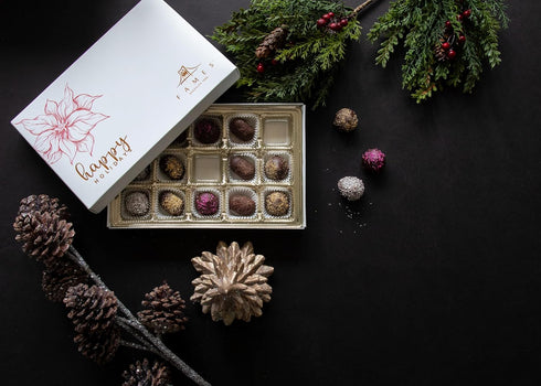 Holiday Xmas Chocolate Gift Box - Delicious Kosher Dairy Free, Egg Free Vegan Friendly Chocolates - Corporate Holiday