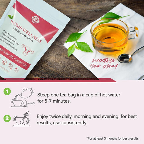 10 Laicuherb Natural Womb Fertility Tea for Women Ovary and Uterus Cleanse, Womb Detox Fibroid Tea Helps with Hormone
