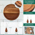 3 Sets Set Maxcheck Baby Shower Bridal Game Prizes for Winners Round Cheese Board Wood Mini Charcuterie Board