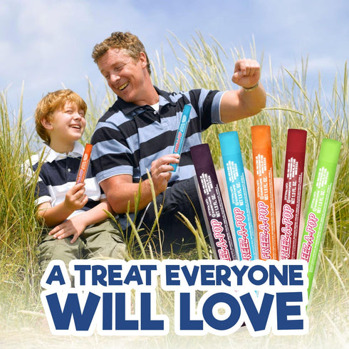 24 Count Pack Frozen Freeze Pops, Ice Pops Bulk of Refreshing Assorted Flavors, Enjoy Popsicles and Ready Anytime