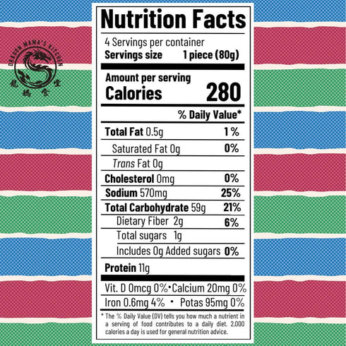 320g (Pack 1) DRAGON MAMA'S KITCHEN Taiwanese Petal Noodles - | Vegan Non-fried No Palm oil No Preservatives No